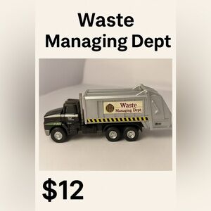 Vintage Waste Management Toy Truck - Black and Gray